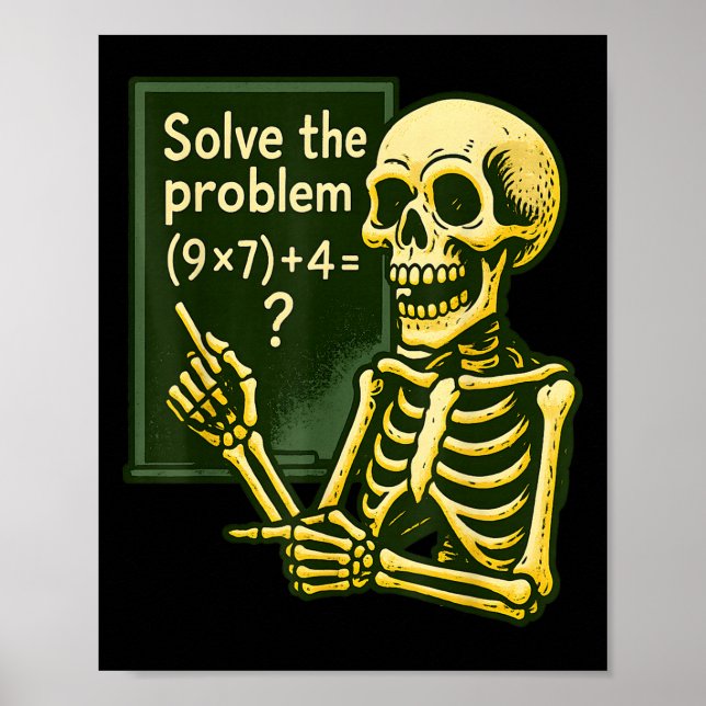67 Halloween-Mathematik Lustig Sechs Sieben Meme B Poster (Vorne)