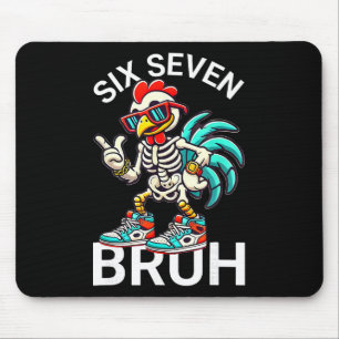 67 Halloween Meme 6 7 Hühner Skelett Sechs Sieben Mousepad