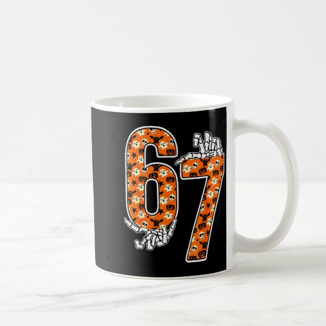 67 Halloween Meme 6 7 Numbers Six Seven Funny Kids Kaffeetasse (Rechts)