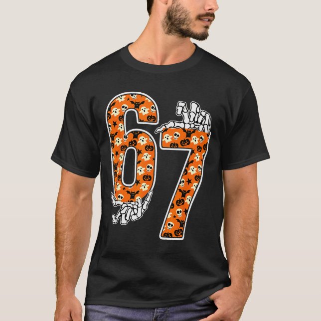67 Halloween Meme 6 7 Numbers Six Seven Funny Kids T-Shirt (Vorderseite)