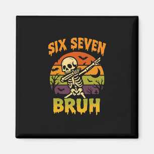 67 Halloween Meme 6 7 Skelett Sechs Sieben Zahlen Magnet