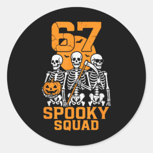67 Halloween Meme 6 7 Zahlen Sechs Sieben Kinder S Runder Aufkleber