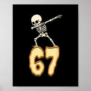 67 Halloween Meme 6 7 Zahlen Sechs Sieben Lustige  Poster
