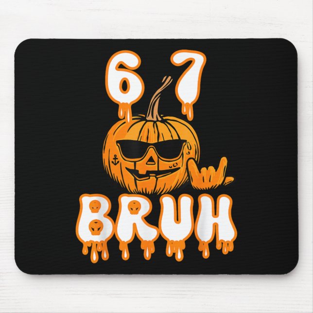 67 Halloween-Meme-Brainrot-Kostüm Kinder 6-7 Sechs Mousepad (Vorne)