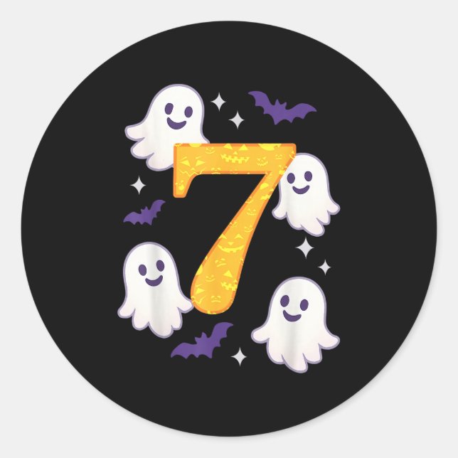 67 Halloween Meme Funny Six Sieben Halloween Costu Runder Aufkleber (Vorderseite)