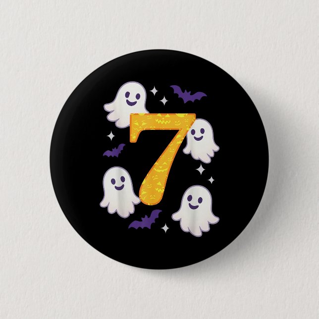 67 Halloween Meme Lustig Six Seven Halloween Kostü Button (Vorderseite)
