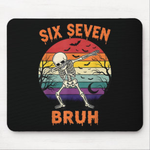 67 Halloween-Meme Sechs Sieben Skelett Zahlen Lust Mousepad