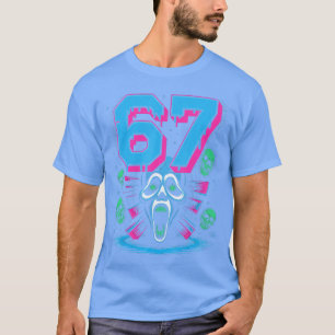 67 Halloween-SCP-Horror-Gesicht Gruseliges Kostüm- T-Shirt