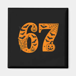 67 Halloween Six Sieben Brainrot Meme Jungs Kinder Magnet