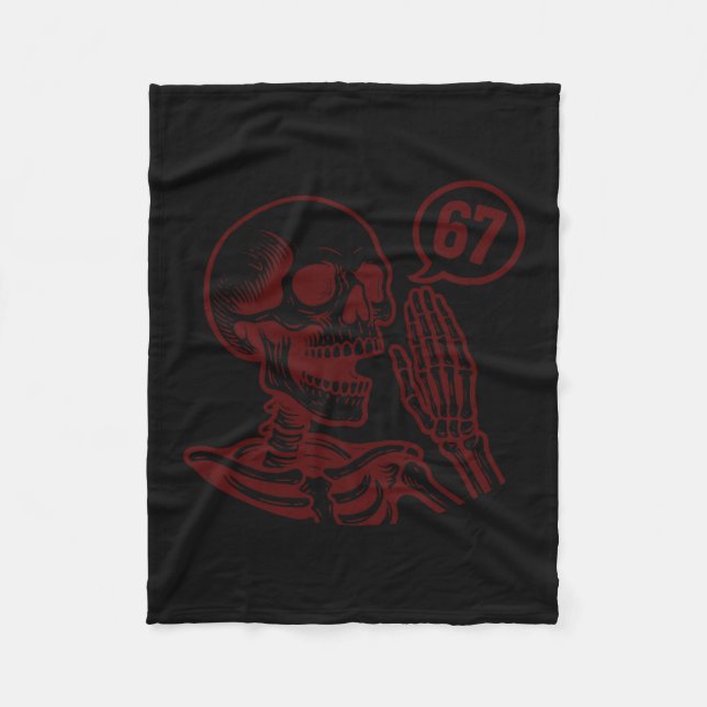 67 Halloween-Skelett Sechs Sieben Meme Brainrot Lu Fleecedecke (Vorderseite)