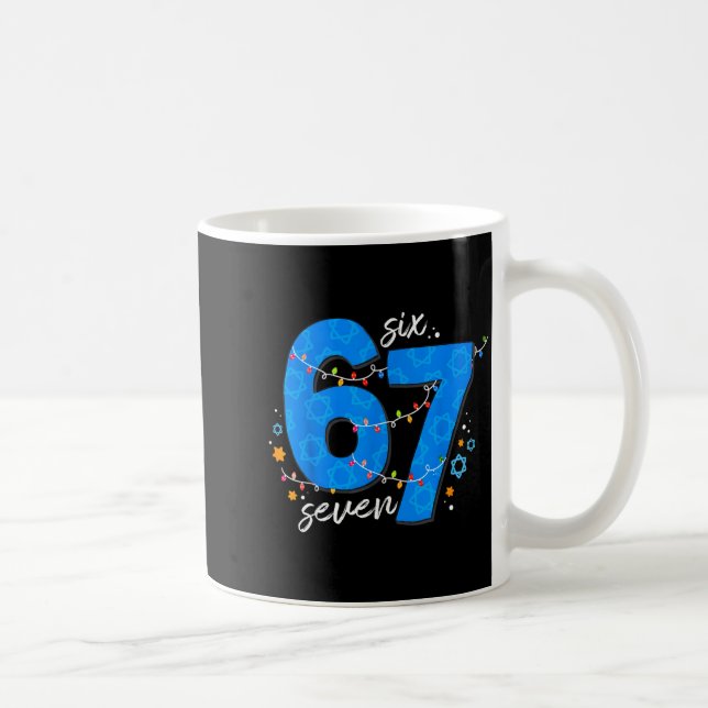 67 Hanukkah Jewish Holiday Menorah Six Seven Meme  Kaffeetasse (Rechts)
