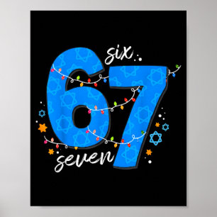 67 Hanukkah jüdischer Feiertag Menorah Sechs Siebe Poster