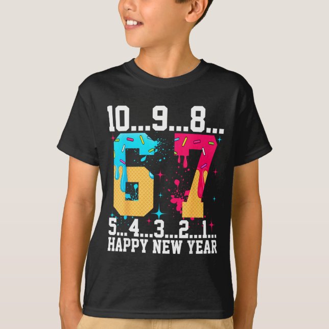 67 Happy New Year Six Seven Funny Countdown 2026  T-Shirt (Vorderseite)