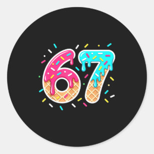 67 Hemd Baseball Lifestyle 101 Bekleidung Jugend D Runder Aufkleber