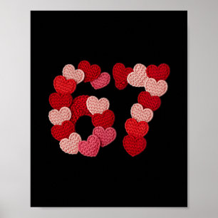 67 Herzen Pullover-Design für Valentinstag Liebe Poster