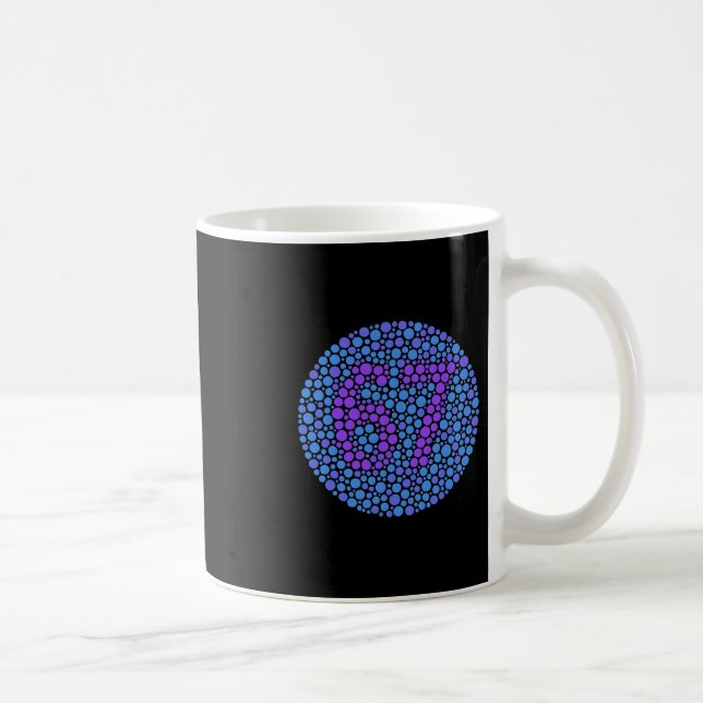 67 Hidden Meme Trending Gen Z Alpha Six Seven 6 7  Kaffeetasse (Rechts)