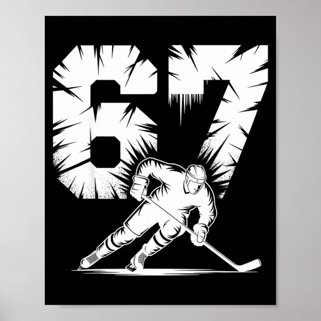 67 Hockey Cool Six Seven Gen Alpha Slang Winter St Poster (Vorne)
