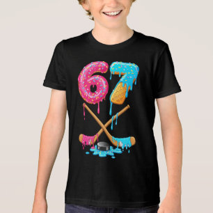 67 Hockey Drip Nummer Lustig Sechs Sieben 6 7 Meme Tri-Blend Shirt