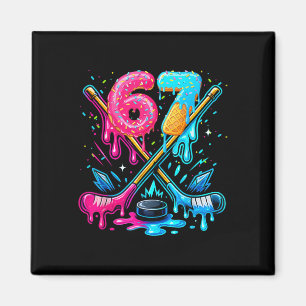 67 Hockey-Drip-Nummer Lustiges Meme-Eishockey Jung Magnet