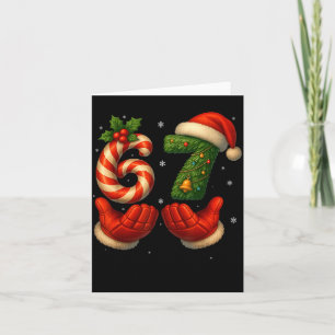 67 Hockey Hände Lustiger Weihnachts-Meme Santa Karte