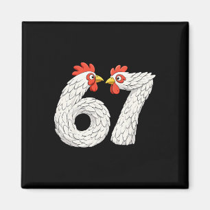 67 Huhn Meme Six Seven Lustige Kinder Teenager Huh Magnet