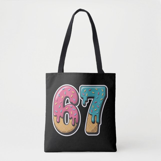 67 Ice Cream Drip Meme Funny Six Seven Gen Alpha  (Vorderseite)