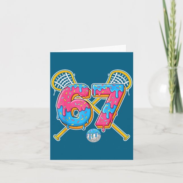 67 Ice Cream Drip Meme Gen Alpha Slang Lacrosse Sr Karte (Vorderseite)