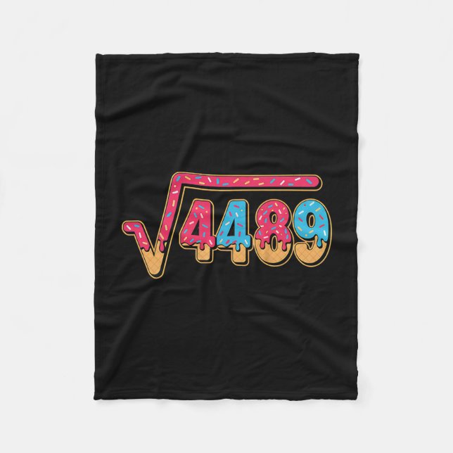 67 Ice Cream Drip Meme Math Teacher School Square  Fleecedecke (Vorderseite)