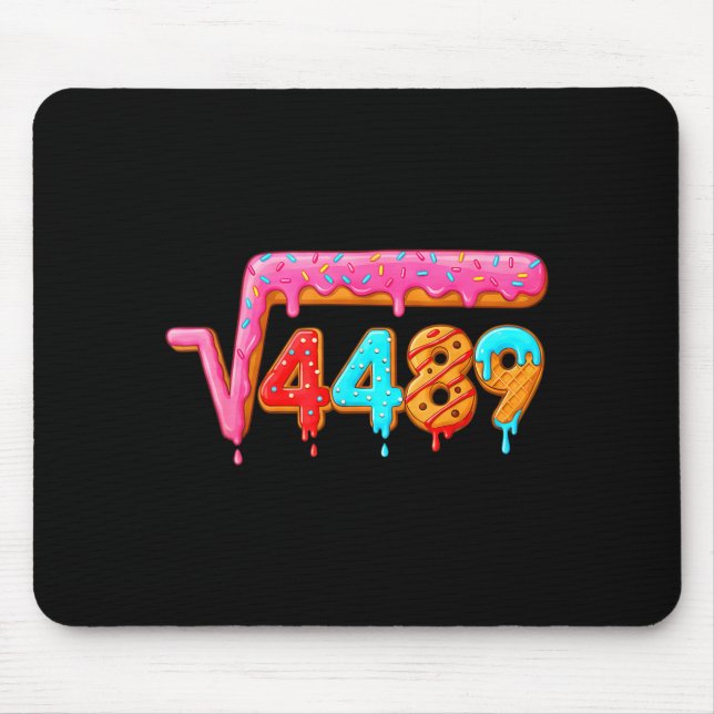 67 Ice Cream Drip Meme Math Teacher School Square  Mousepad (Vorne)