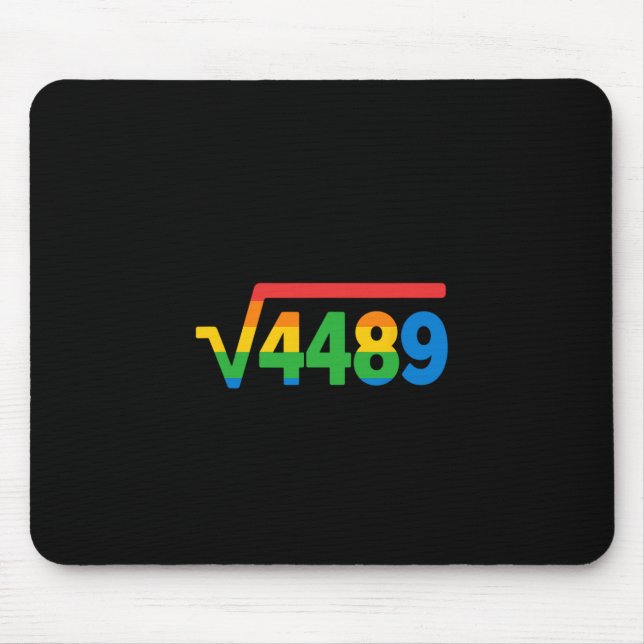 67 Ice Cream Drip Meme Square Root 4489  Mousepad (Vorne)