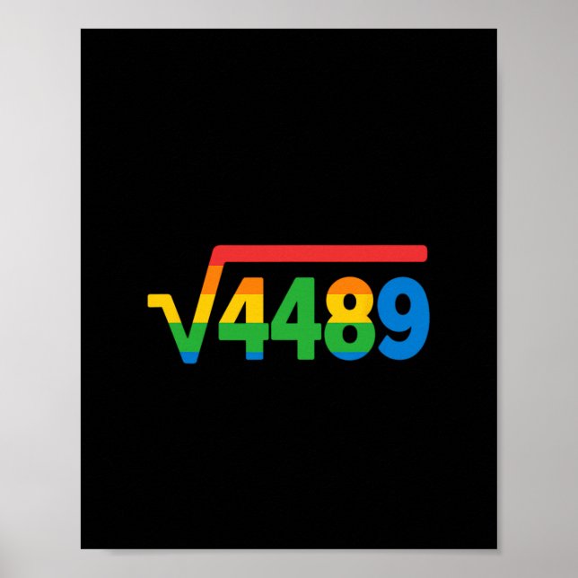 67 Ice Cream Drip Meme Square Root 4489  Poster (Vorne)