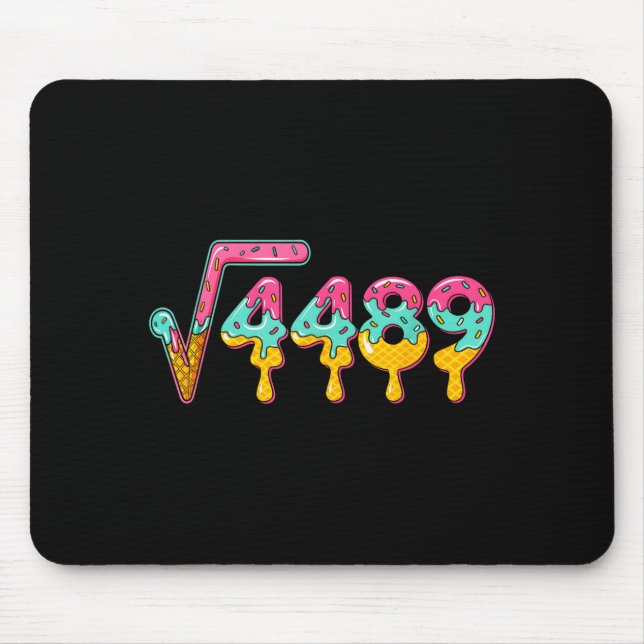 67 Ice Cream Drip Meme Square Root 4489 Slang Math Mousepad (Vorne)
