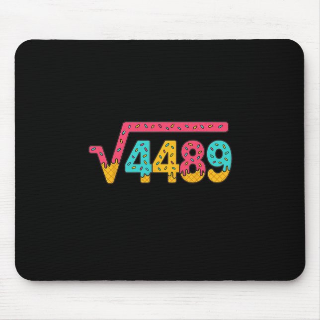 67 Ice Cream Drip Meme Square Root 4489 Slang Math Mousepad (Vorne)