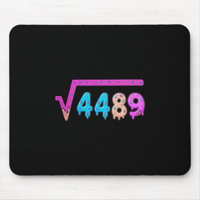 67 Ice Cream Drip Meme Square Root 4489 Slang Math Mousepad (Vorne)