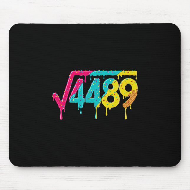 67 Ice Cream Drip Meme Square Root 4489 Slang Teac Mousepad (Vorne)
