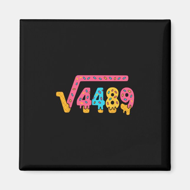 67 Ice Cream Meme Square Root 4489 Slang Math Teac Magnet (Vorne)