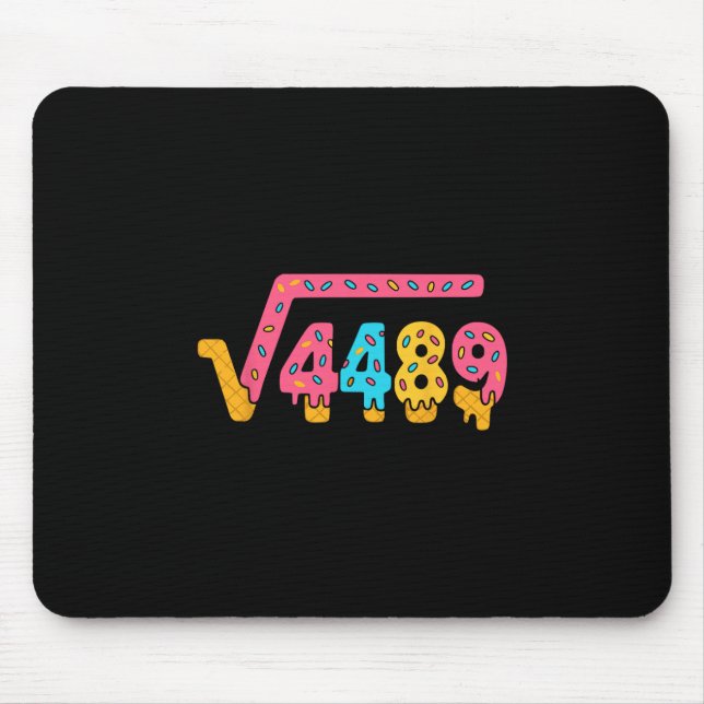 67 Ice Cream Meme Square Root 4489 Slang Math Teac Mousepad (Vorne)