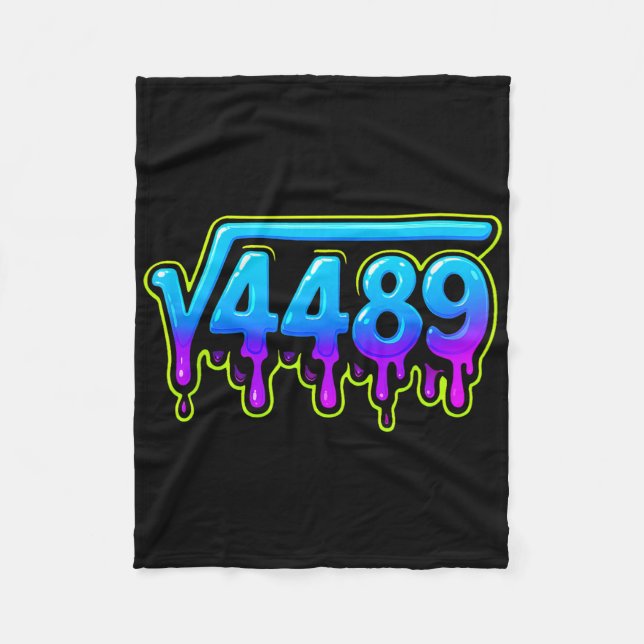 67 Ice Meme Quadratwurzel 4489 Slang Mathelehrer  Fleecedecke (Vorderseite)