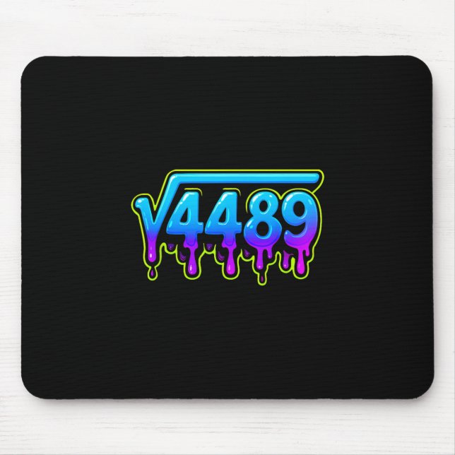 67 Ice Meme Quadratwurzel 4489 Slang Mathelehrer  Mousepad (Vorne)