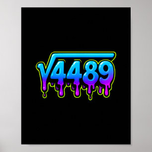 67 Ice Meme Quadratwurzel 4489 Slang Mathelehrer Poster