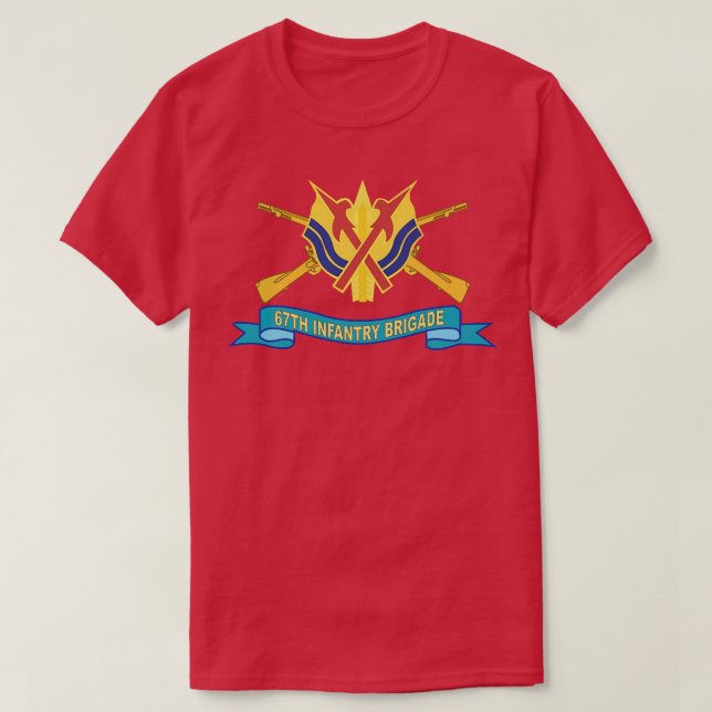 67. Infanterie Brigade w Br DUI Ribbon X T-Shirt (Design vorne)