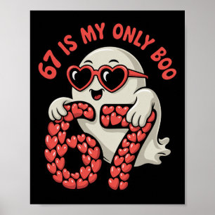 67 ist mein einziger Boo Lustiger Valentinstag Sin Poster