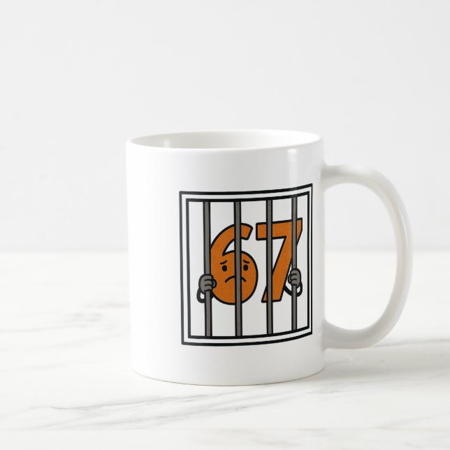 67 ist nicht erlaubt Six Seven vom Lehrer Funn geb Kaffeetasse (Rechts)