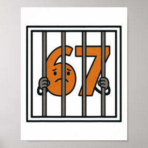 67 ist nicht erlaubt Six Seven vom Lehrer lustig g Poster