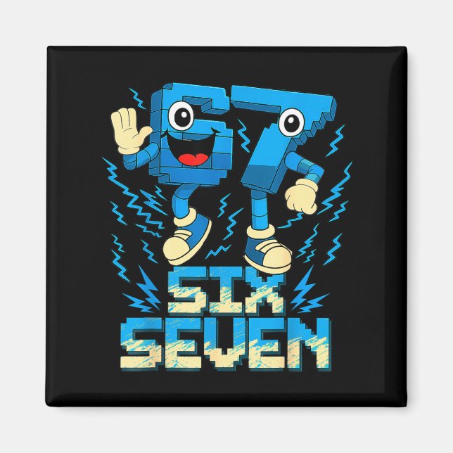 67 Italian Brainrot Six Seven 6 7 Meme Birthday De Magnet (Vorne)