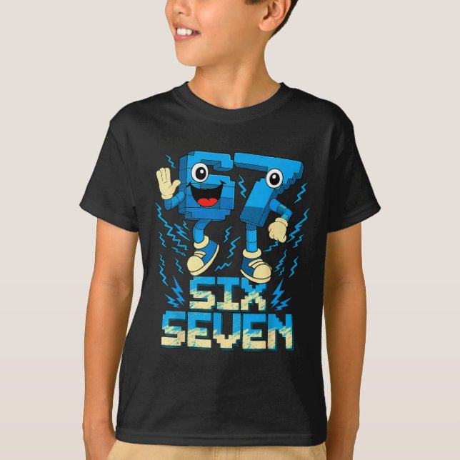 67 Italian Brainrot Six Seven 6 7 Meme Birthday De T-Shirt (Vorderseite)