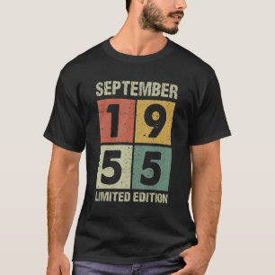 67 Jahre alt Vintage September 1955 67. Geburtstag T-Shirt