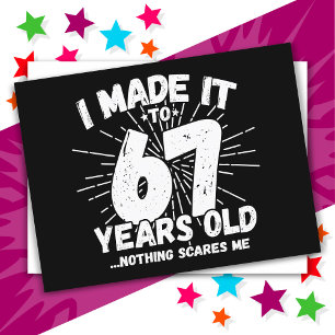 67 Jahre alter sarkastischer Meme Lustiger 67. Geb Postkarte