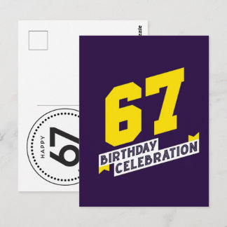 67 Jahre feiern: Opa Oma Geburtstag 2026 Postkarte