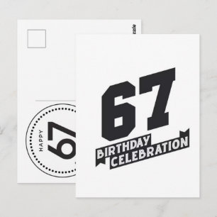 67 Jahre feiern: Opa Oma Geburtstag 2026 Postkarte